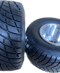 10''X4.5-5'' GO KART FRONT TIRES AND RIMS WITH 3 HOLES,2 PCS, grain surface to increase friction and safety for drift trike, buggy