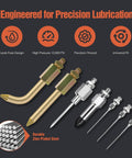 Grease Gun Needle Tip Kit – 7PCS Grease Gun Accessory Set with 3 Grease Injector Needle, adapters, and fittings for lubrication