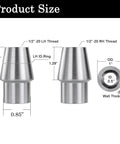 1/2 Heim Joints Rod End Kit with Right and Left Hand Threads, chromoly bungs with dimensions and thread markings for suspension use