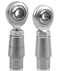 1/2-20 Heim joint rod end kit economy with tube adapters, showing left and right hand threaded chromoly joints, heat treated finish