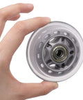 Inline Skate Wheels with Bearings, 3 Inch Roller Blade Wheels 76mm Outdoor and Indoor Clear Wheel for Office Chairs, Luggage, silver-focus