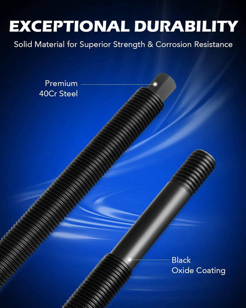 Harmonic Balancer Installer Set components with premium 40Cr steel and black oxide coating for corrosion resistance.