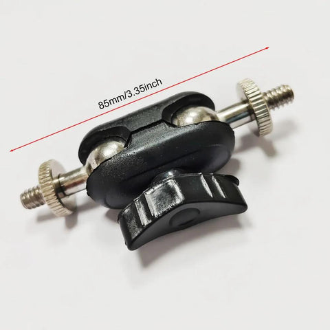 2 Pack Heavy Duty Clamp Mount Arm With Dual Head 17mm Ball Joint And One Quarter Inch Screw Connector for versatile camera setup