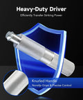 Heavy-duty driver with knurled handle from 10pc Bearing Press Kit with Race and Seal Driver Set for safe bearing installation