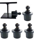 4 Pcs Heavy Duty I Beam Trolley Rollers with Double Bearing Wheels Adjustable Design for Straight or Curved I Beams
