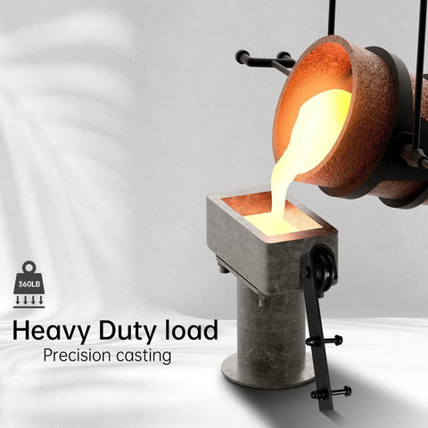 Molten metal being poured for heavy duty load precision casting, highlighting durability and strength for industrial use.
