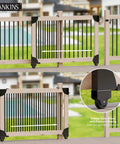 Heavy Duty Sliding Gate Kit Adjustable Hardware for Wood Fence with Anti Sag Corner Brace Gate Latch and Smooth Rolling Wheels