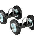6" Heavy Duty Sliding Gate Wheel for Metal Tube, showing pair of zinc-plated dual wheels designed to support 600 lb chain link fences