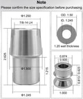 Diagram of components for 7/8 x 7/8-14 Heim Joint Rod End Kit with specs, chromoly material, and .120 wall thickness.
