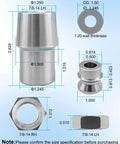Diagram of 7/8 x 7/8-14 Heim Joint Rod End Kit with Right and Left Hand Threads showing dimensions and Chromoly material details