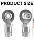 Front view of 2 Pair 1.25 Heim Joints Rod End Kit with Right & Left Hand Threads, Heat Treated Chromoly Joints, showing size