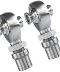 1.25'' Heim Joint Rod End Kit, Right and Left Hand Thread 1 1/4'' Chromoly Joints with Round Tube Adapter, heat treated