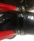 Installed 1.25'' Heim Joint Rod End Kit with Right and Left Hand Thread, showing heat treated chromoly joints and tube adapter.