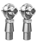 3/4 Heim Joint Rod End Kit with Left and Right Hand Threads, 2 Link 750 Chromoly Panhard Rod End Set, shown in steel finish
