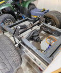 Vehicle frame with installed 1/2 Heim Joints Rod End Kit with Right and Left Hand Threads, 0.5 Chromoly Panhard Joints