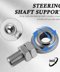 3/4 Heim Joint Steering Shaft Kit with Right Hand Thread, stainless steel rod end bearing with dual nuts for vehicle control