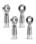 1/2 Heim Joints Rod End Kit with Left and Right Hand Threads, Chromoly Hard Chrome Plated 5 Inch Panhard Rod Ends, 2 Set