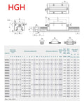 Technical diagram of HGR20 Linear Motion Kit with 2pcs 800mm Rails and SFU1605 850mm Anti Backlash Ball Screw details