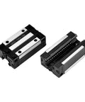 Close-up of 4 HGH20CA blocks from 3 Pack CNC Linear Motion Kit with 2pcs HGR20 500mm Linear Guide Rails and RM1605 500mm Ball Screw Set.