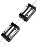 3 Pack CNC Linear Motion Kit with 2pcs HGR20 600mm Linear Guide Rails and 4 HGH20CA Blocks shown in close-up.