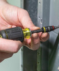Three In One Flip Socket For Impact Drivers With One Quarter Inch Quick Connect And Five Sixteenth Inch Hex Drivers in use