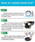 Step-by-step guide on installing Solid Tires 8.5x2 Inches for Electric Scooter