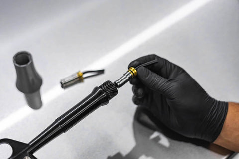 Mechanic installing Ultra Air Blaster Bearing Kit 2 Pack for Version 2; Extend The Service Life of Your Ultra Air Blaster Tools