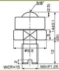 ISCS-10P1S-J IGUCHI 6 lbs Threaded Bolt Stud P1 Peek Ball Transfer Unit Made in Japan - Buy Bearings online - Fast US Shipping