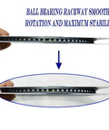 Close-up of 6 Pack 6 Inch Square Lazy Susan Hardware showing smooth ball bearing raceway for even rotation and stability