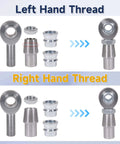 3/4 Heim Joints Rod End Kit with Right and Left Hand Threads, 0.75 Chromoly Suspension and Steering Set components displayed