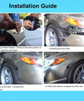 Installation guide for quick release latch license plate lock clip kit on car bumper with aluminum alloy hood pins
