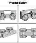 P2750-EG 4 Wheel Light Duty Trolley Assembly for 1-5/8 Inch & Taller Strut Channel, Electro-Galvanized Steel Trolley, 4 Pack