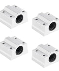 Set of four SCS8UU linear motion bearings for use in 16 Piece 500mm Linear Motion Set with 8mm rods, lead screw, SK8 supports.