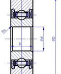 LR206NPPU Track Roller Bearing 30x72x16mm - Sealed Cam Follower - Buy Bearings online - Fast US Shipping