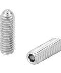 20 pcs M4 x 12 stainless steel ball plunger set screws with internal hex drive, spring loaded flat head plungers.