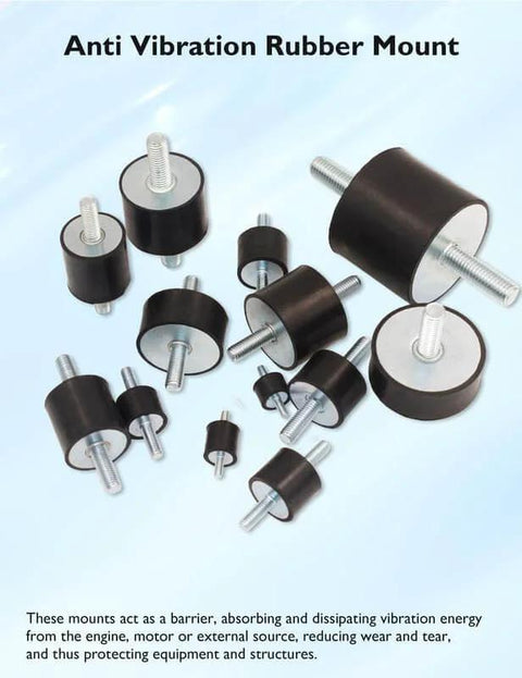 Experience quiet operation and protected equipment with these M6 rubber vibration isolator mounts double stud, anti vibration silent blocks.