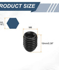 10pcs M8 x 10mm Screw Thread Ball Plunger Set, High Carbon Steel Hex Socket Spring Loaded Ball Plungers, Black Finish, close-up view
