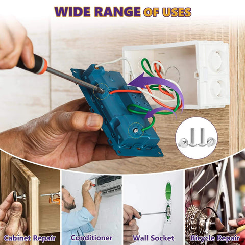 Using 8-32 x 2 Machine Screws for electrical outlet installation, cabinet repair, and wall socket maintenance.