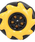 Mecanum Wheel 60mm, OmniDirectional Smart Robot Car Parts with black and yellow design for DIY Toy Components