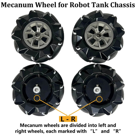 Premium Mecanum Wheel 80mm Omni Wheel with 4Pcs 4mm Metal Coupling Motor Connector Tire for AGV Smart Robot Car Chassis