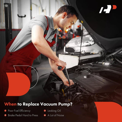Mechanic replacing Chevy Silverado vacuum pump
