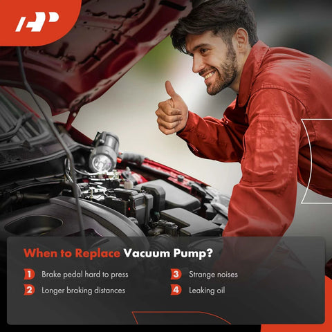 Mechanic inspecting engine bay, discussing when to replace vacuum pump, relevant for Premium Plug N Play Vacuum Pump Replacement For Volkswagen And Audi Vehicles