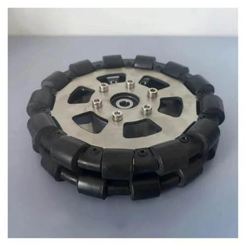 Metal Wheel 6 Inch,152mm Double Stainless Steel Omni Wheel, 40kg Load, Robot Car Parts Mecanum Wheel(5mm no Keyway)