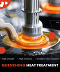 Close-up of quenching heat treatment process for 2 Pack Front Wheel Bearing and Hub Kit for Honda Accord Civic Element and Acura ILX TL TSX, Non ABS OE Replacement