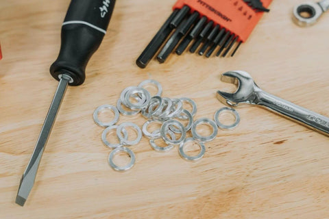 Aluminum Spacer Three Quarters Inch Outer Diameter By 0.40 Inch Inner Diameter, Round Unthreaded Standoff Bushing, tools around
