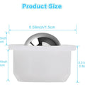 20 Pack Mini Ball Transfer Bearings 1/3 Inch White Nylon Units with Stainless Steel Ball, size specifications shown, for smooth motion
