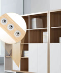 Close-up of mini ball transfer bearings installed on furniture shelf; 20 Pcs Mini Ball Transfer Bearings 1/3 Inch Nylon Cup with Stainless Steel Ball