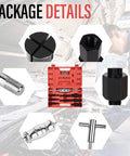 Motorcycle Blind Inner Bearing Puller Tool Kit with 8-32mm collets, slide hammer, and red case, 9 pcs inner bearing extractor kit