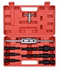Motorcycle Blind Inner Bearing Puller Tool Kit, 8-32mm Collets Internal Bearing Removal Tool with Slide Hammer in red case