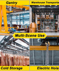 2 Wheel Trolley Assembly Rollers with Dual Bearings Hot Rolled Steel Construction in various industrial settings like gantry and electric hoist systems